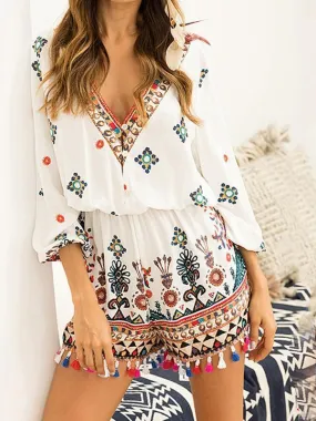 Holiday Bohemian Style Tassel Jumpsuit