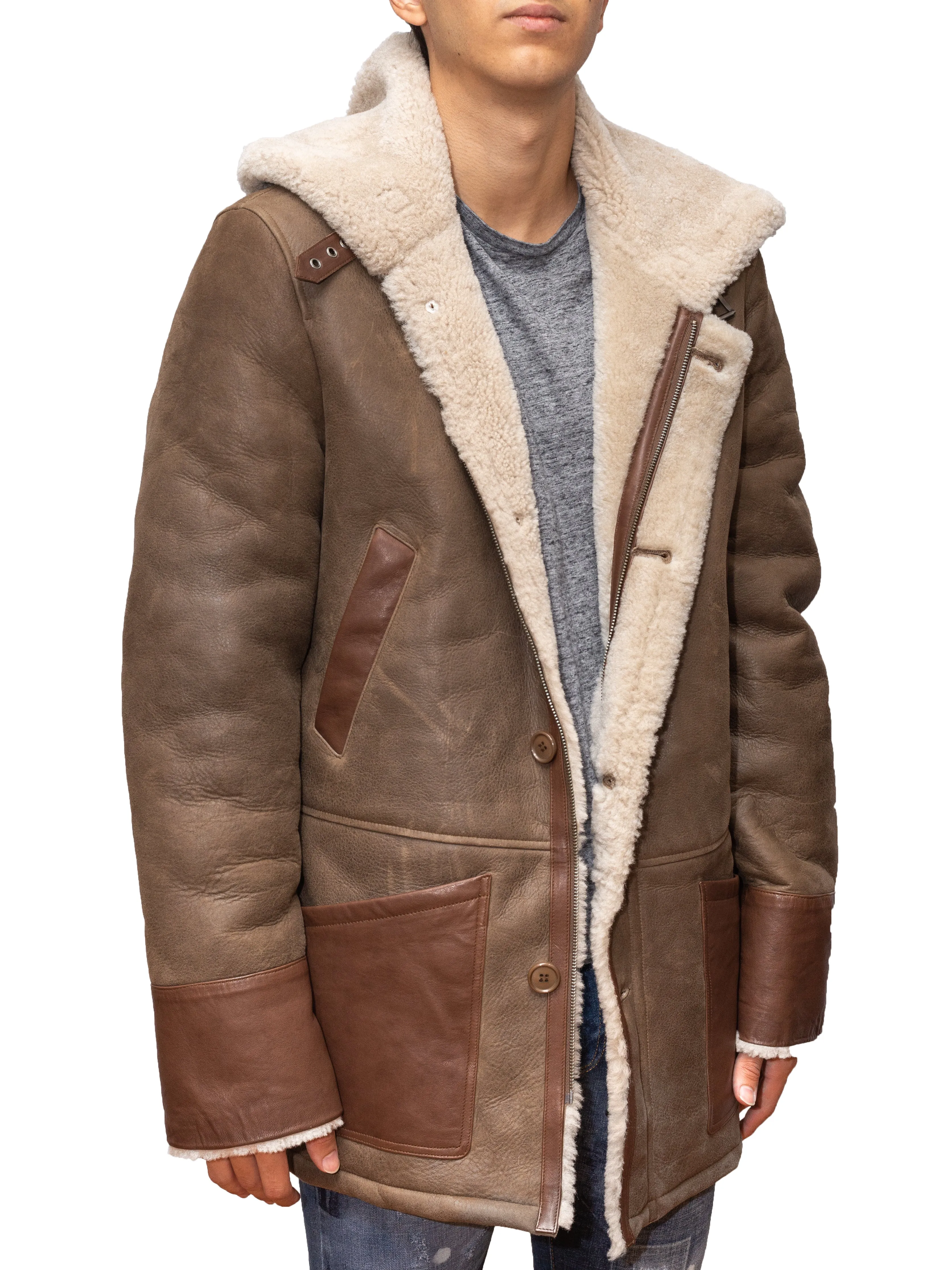 Hooded Shearling Parka