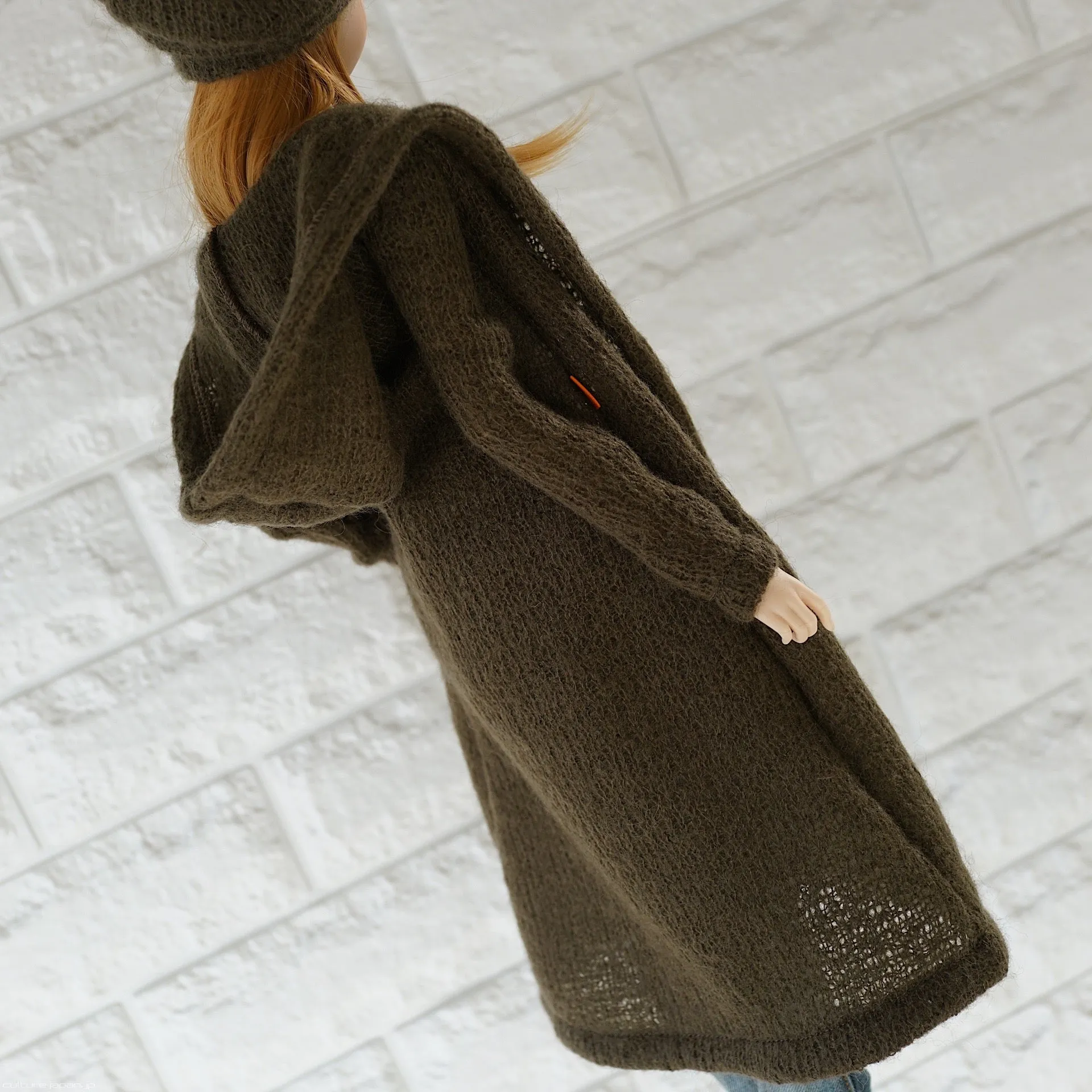 Hoodie Knit Coat (Marsh Green)