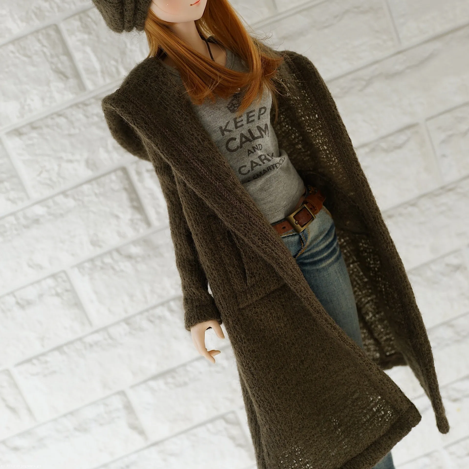 Hoodie Knit Coat (Marsh Green)