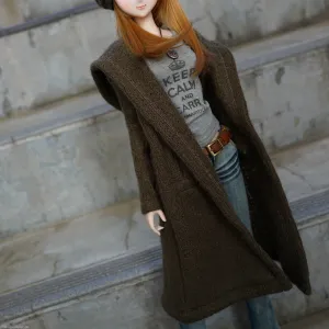 Hoodie Knit Coat (Marsh Green)