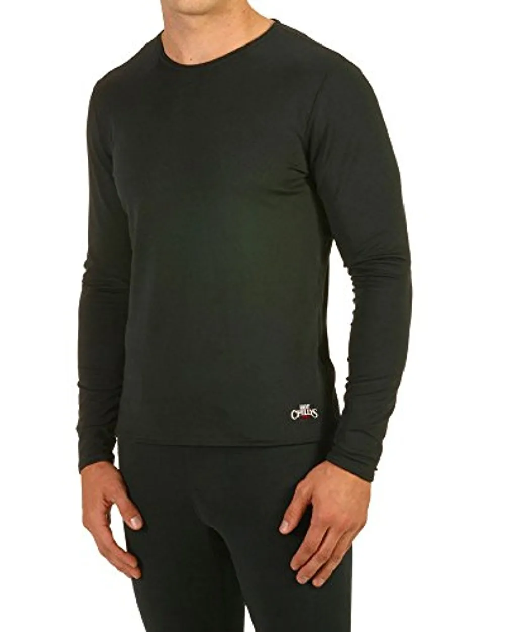 Hot Chillys Micro-Elite Chamois Crew - Can Mens Black X-Large