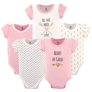 Hudson Baby Cotton Bodysuits, Heart