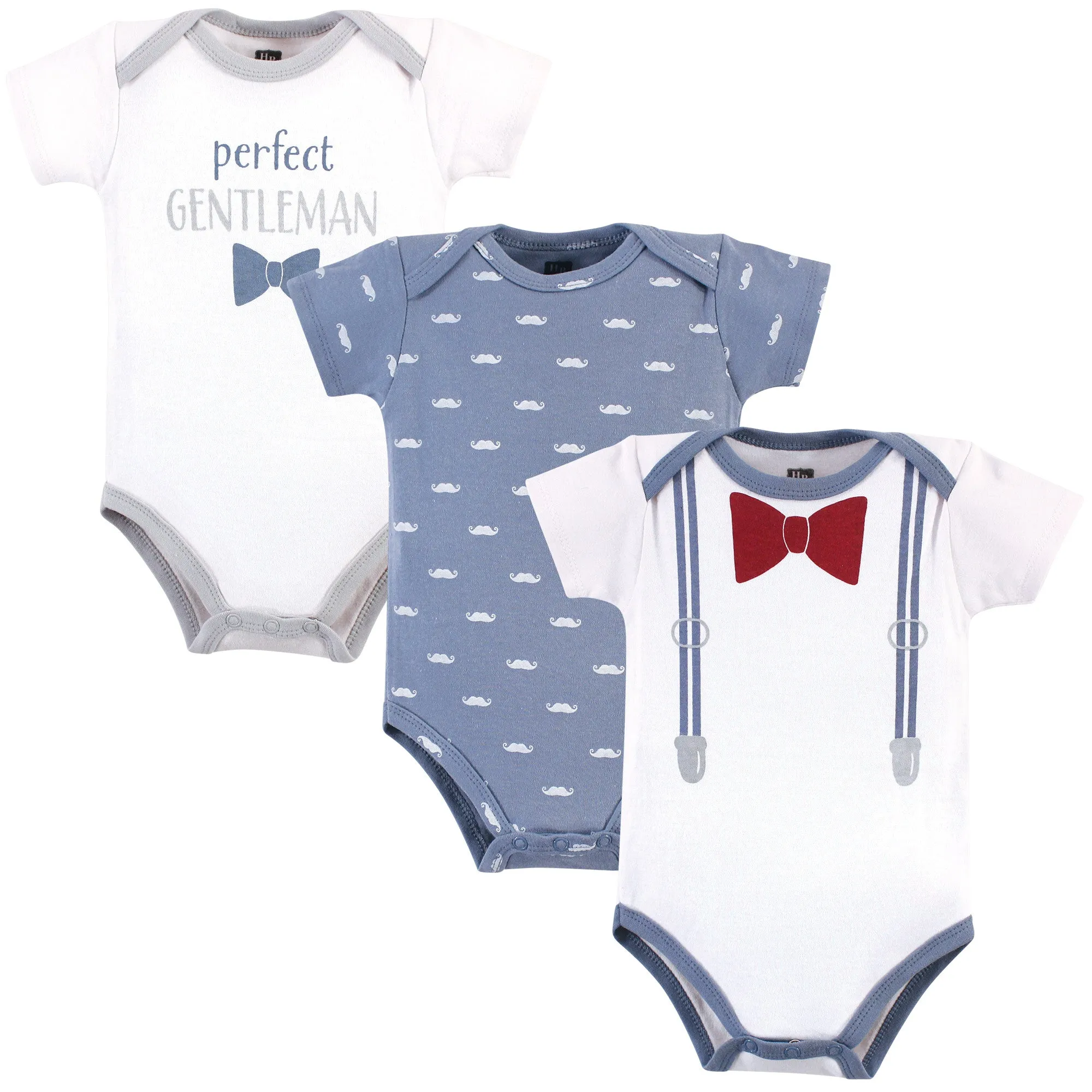 Hudson Baby Cotton Bodysuits, Little Mister Handsome