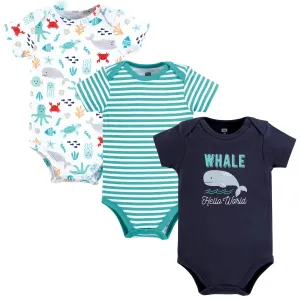 Hudson Baby Cotton Bodysuits, Sea Characters