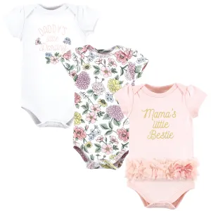 Hudson Baby Cotton Bodysuits, Vintage Blossom Tutu