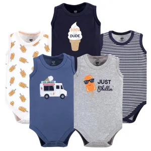 Hudson Baby Cotton Sleeveless Bodysuits, Ice Cream Truck