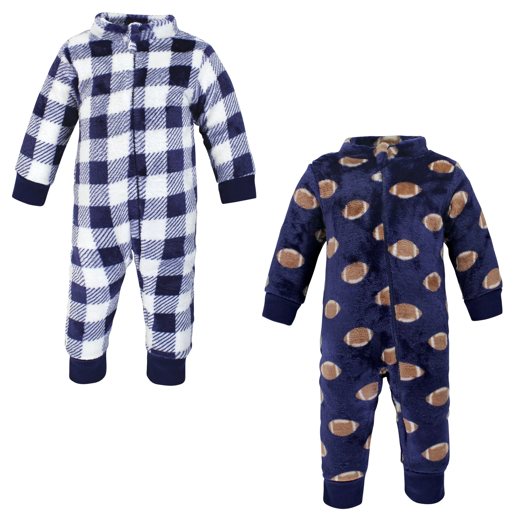 Hudson Baby Plush Jumpsuits, Football