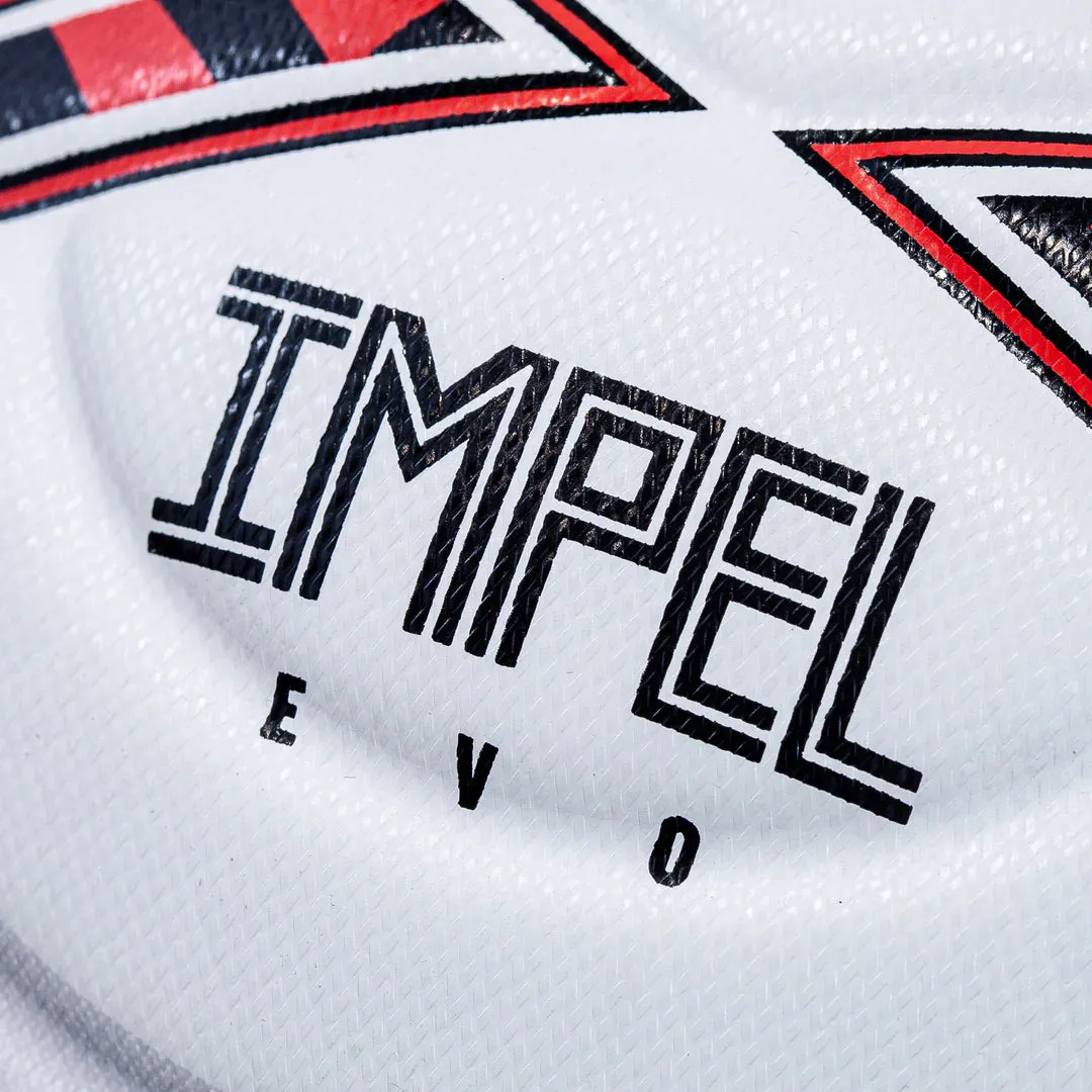 Impel Evo 24 Au Soccer Ball-White/Black/Bib Red-5