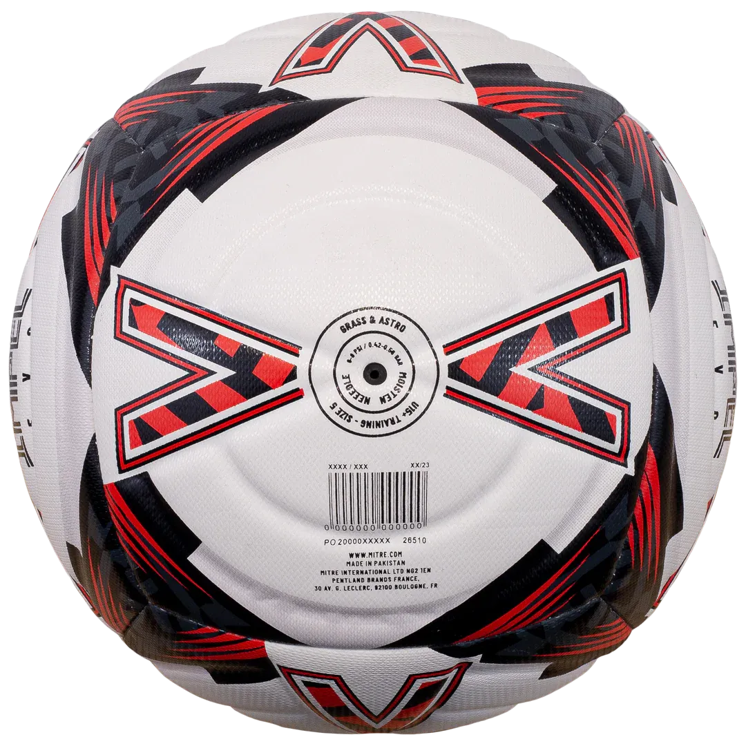 Impel Evo 24 Au Soccer Ball-White/Black/Bib Red-5