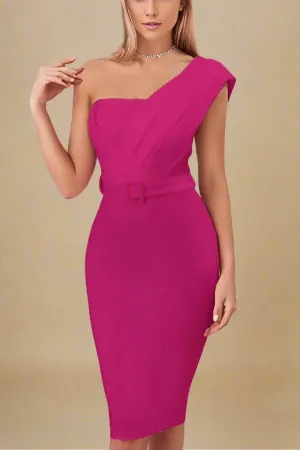 Ione Bandage Midi Dress - Magenta Pink