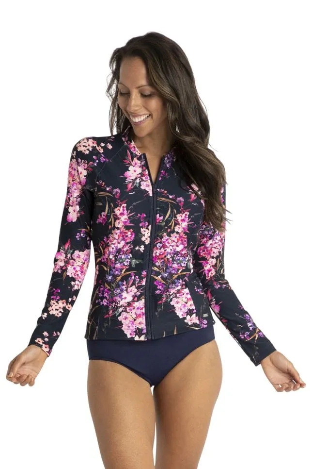 Jantzen Flora Zip Front Rash Vest