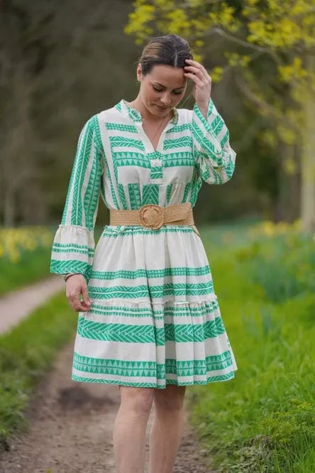 Joelle Aztec Dress Green