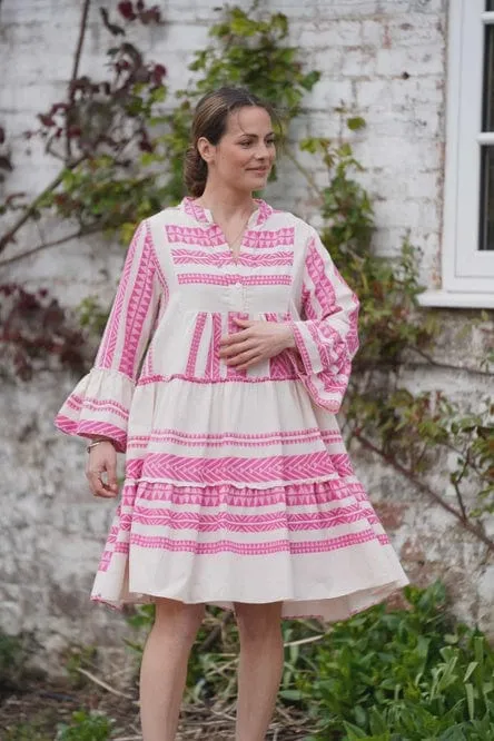 Joelle Aztec Dress Pink