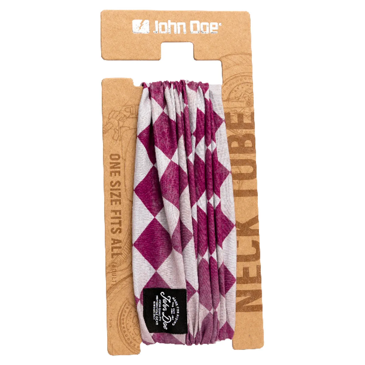 John Doe Multifunctional Neck Tube Bordeaux Flag Pink / White