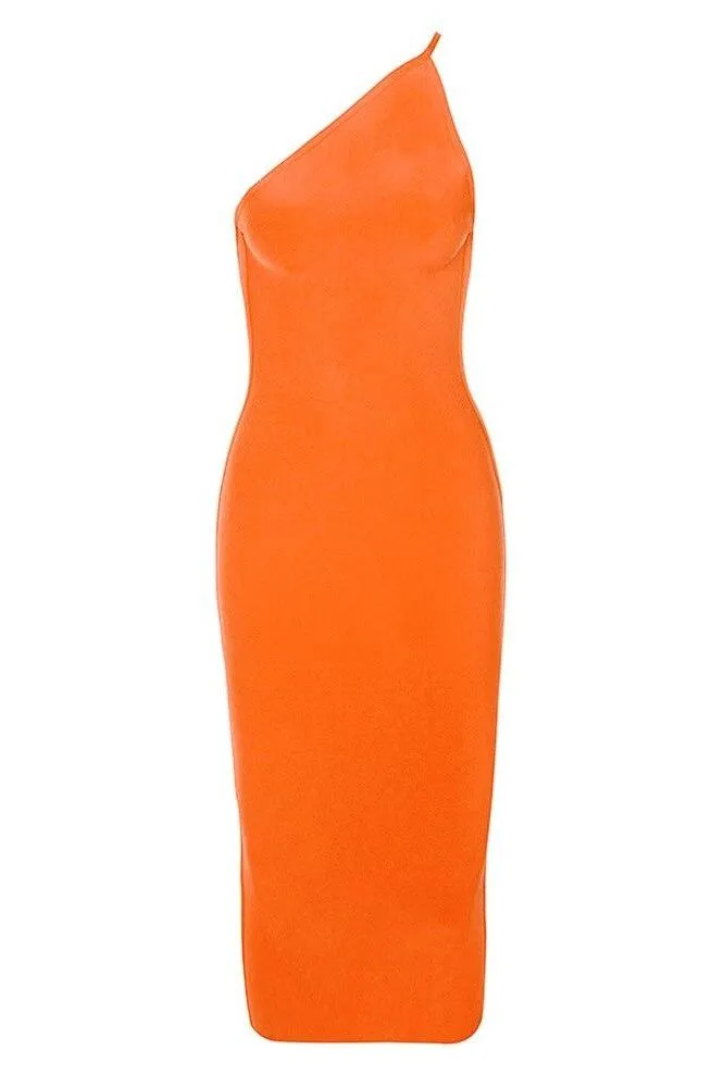 Joi Bodycon Midi Dress - Apricot Orange