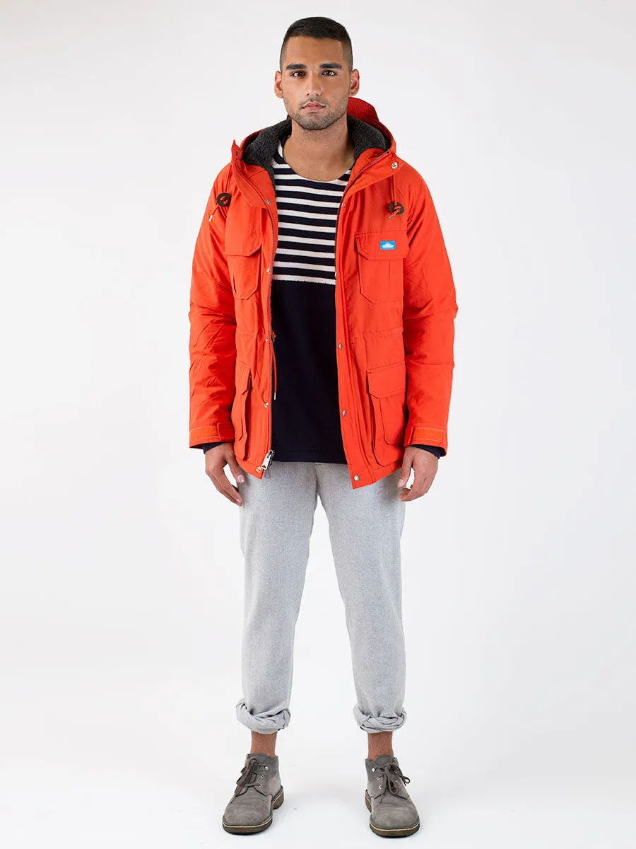 Kasson Fleece Lined Mountain Parka in Orange