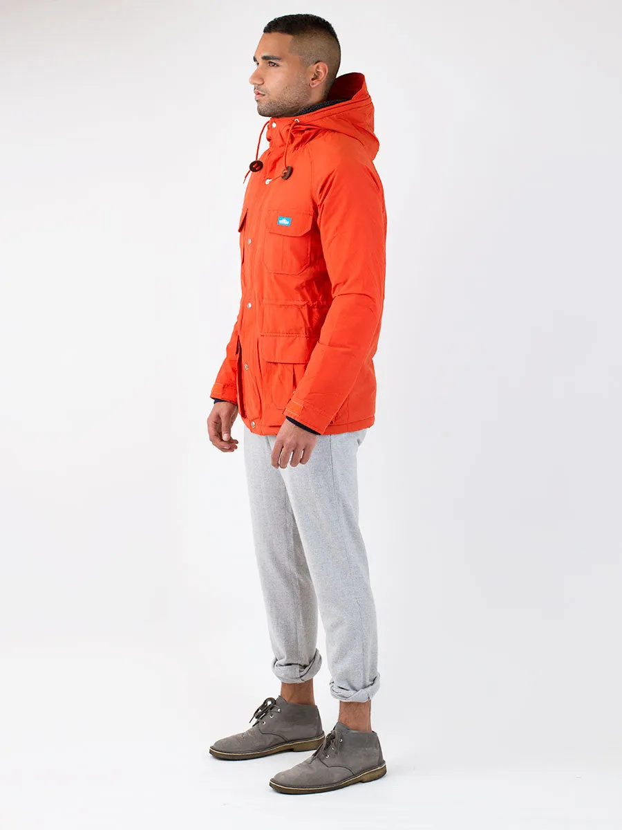 Kasson Fleece Lined Mountain Parka in Orange