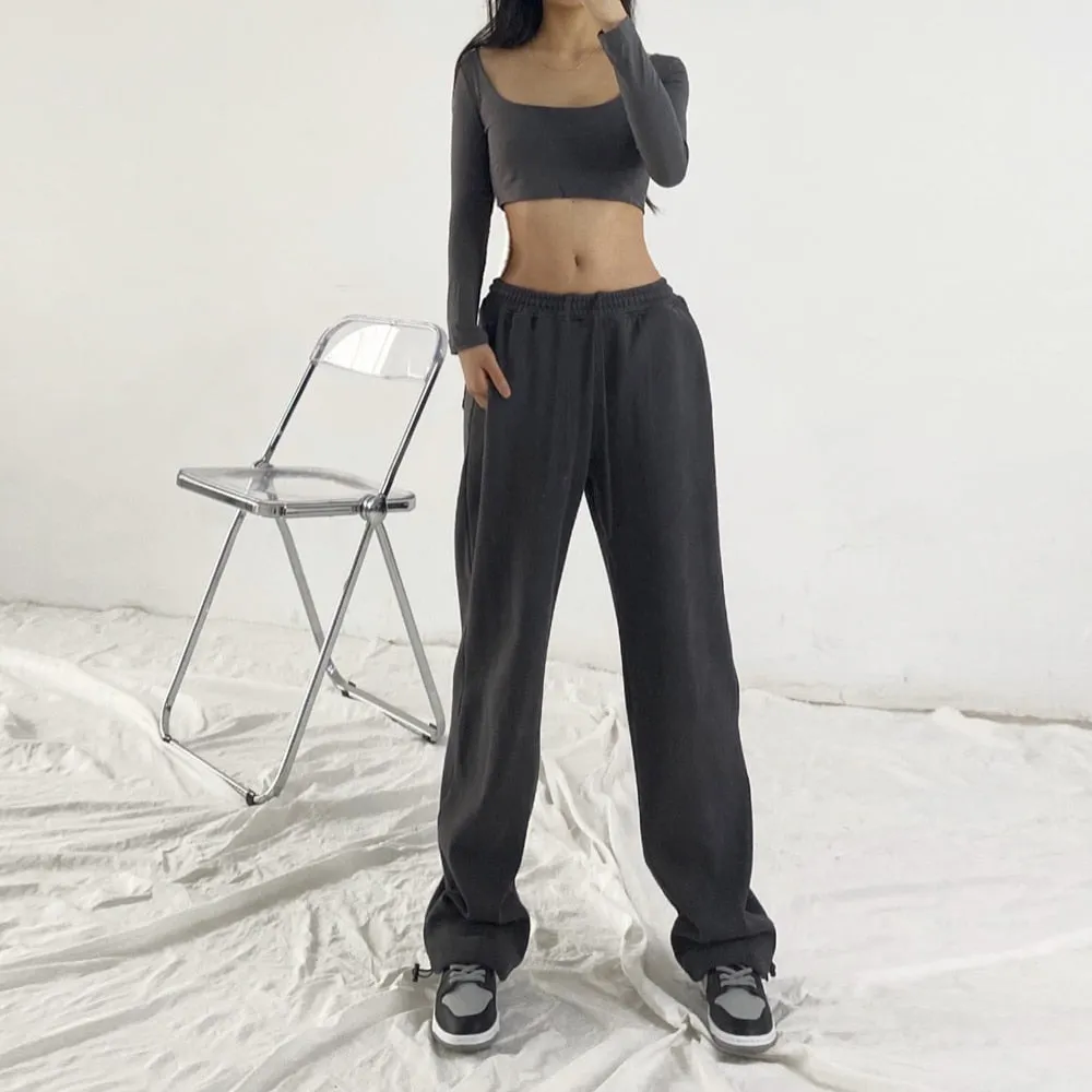 KittenAlarm - Mojoyce DIRTYLILY Loose Joggers Wide Leg Sweatpants Women Trousers Oversized High Waist Hip Hop Sport Pants Streetwear Vogue Casual Pant