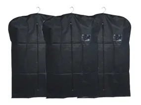 Kuber Industries 3 Piece Non Woven Blazer Cover, Black (VARKU8925)