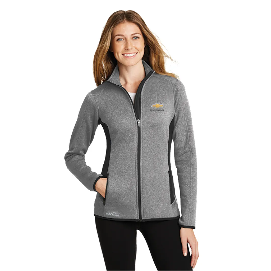 Ladies Chevrolet Gold Bowtie Eddie Bauer Full Zip Fleece Jacket