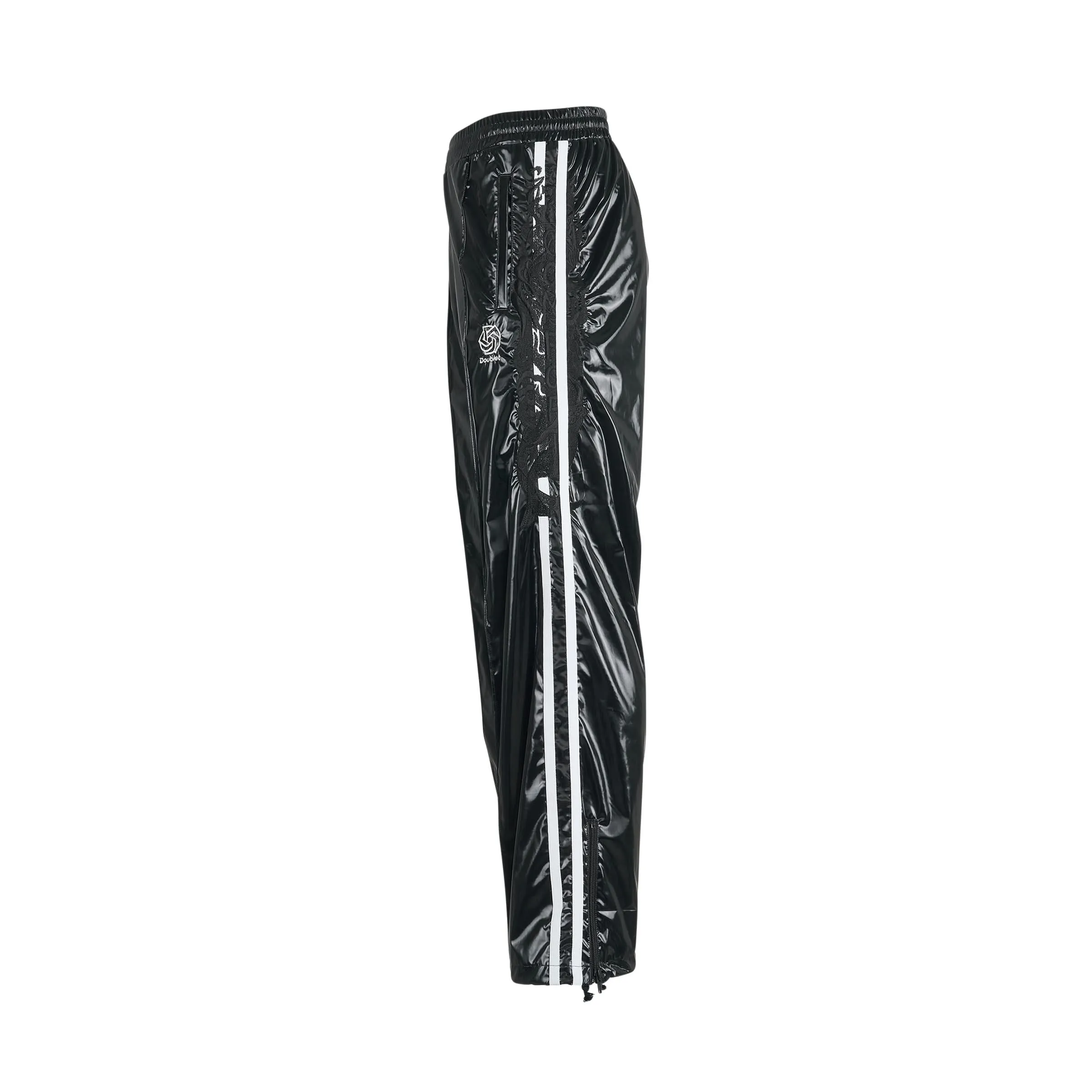 Laminate Track Pants in Black