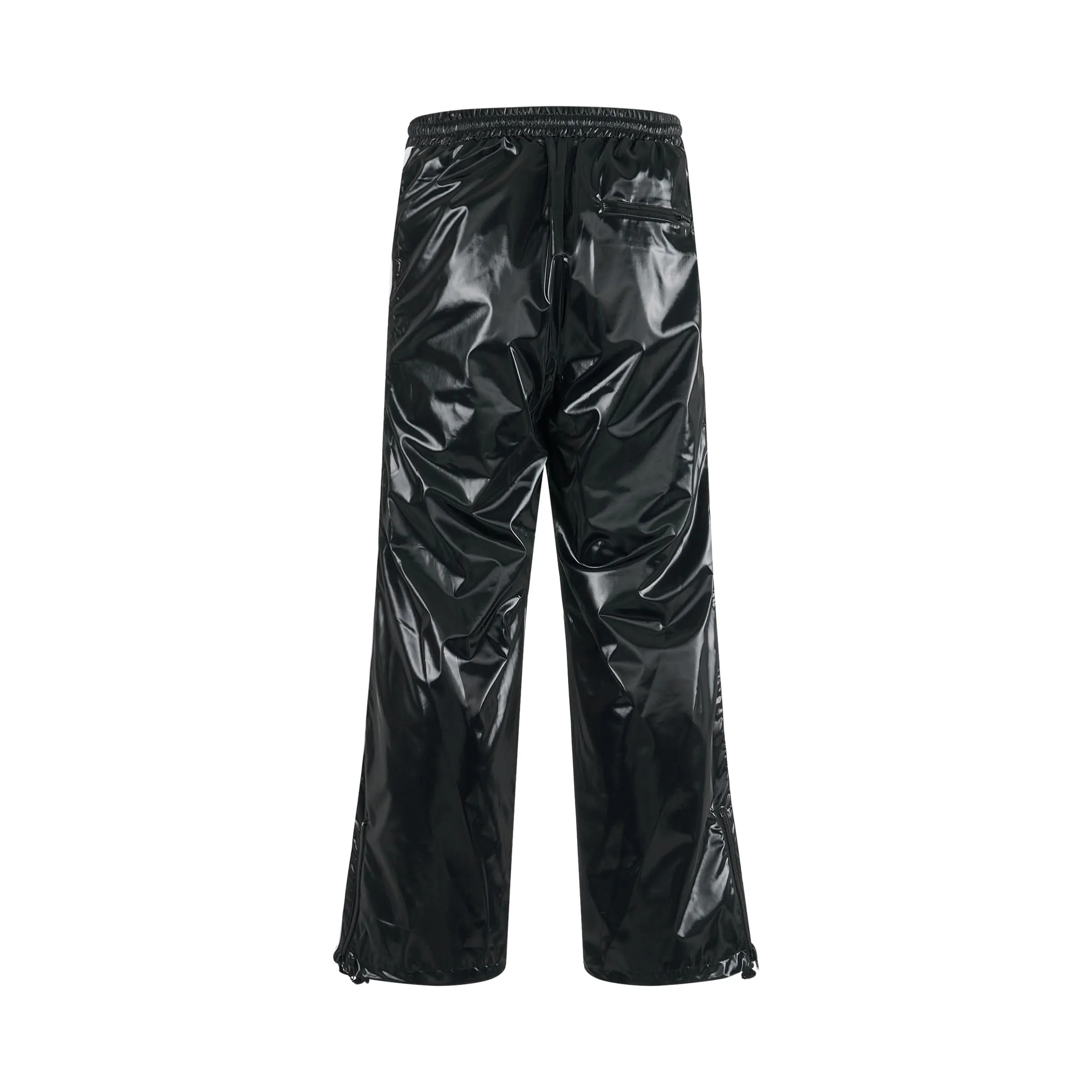 Laminate Track Pants in Black