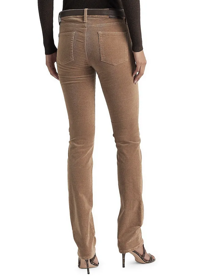 Lauren Ralph Lauren Stretch Corduroy Mid-Rise Straight Pants