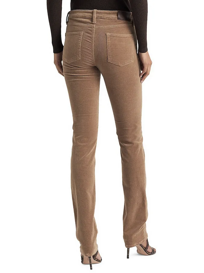 Lauren Ralph Lauren Stretch Corduroy Mid-Rise Straight Pants