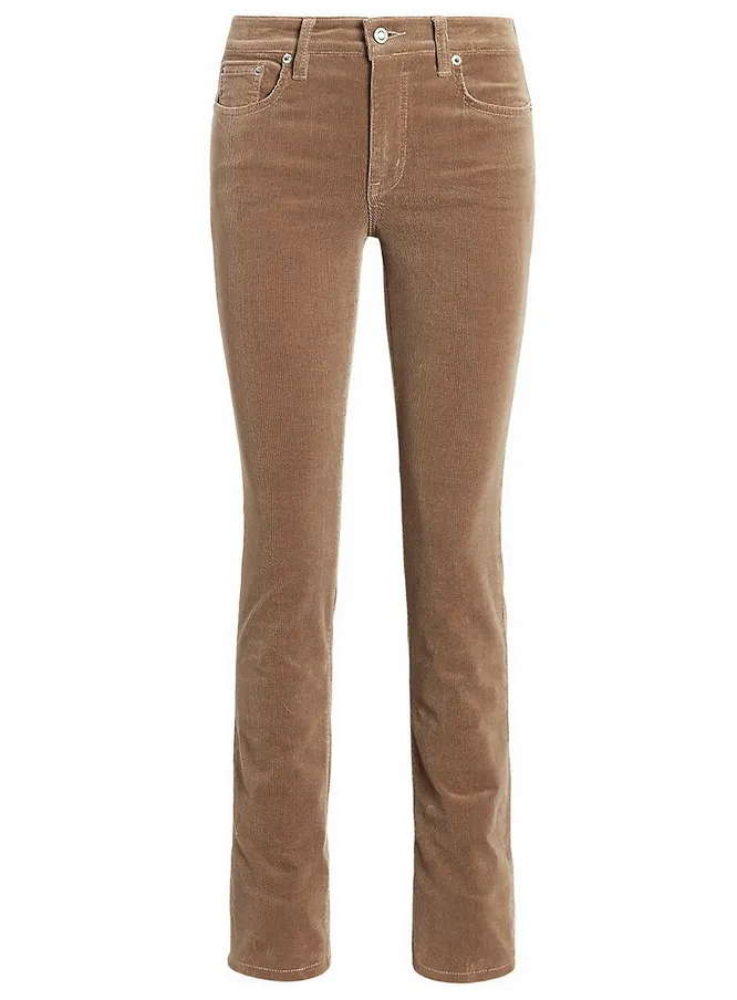 Lauren Ralph Lauren Stretch Corduroy Mid-Rise Straight Pants