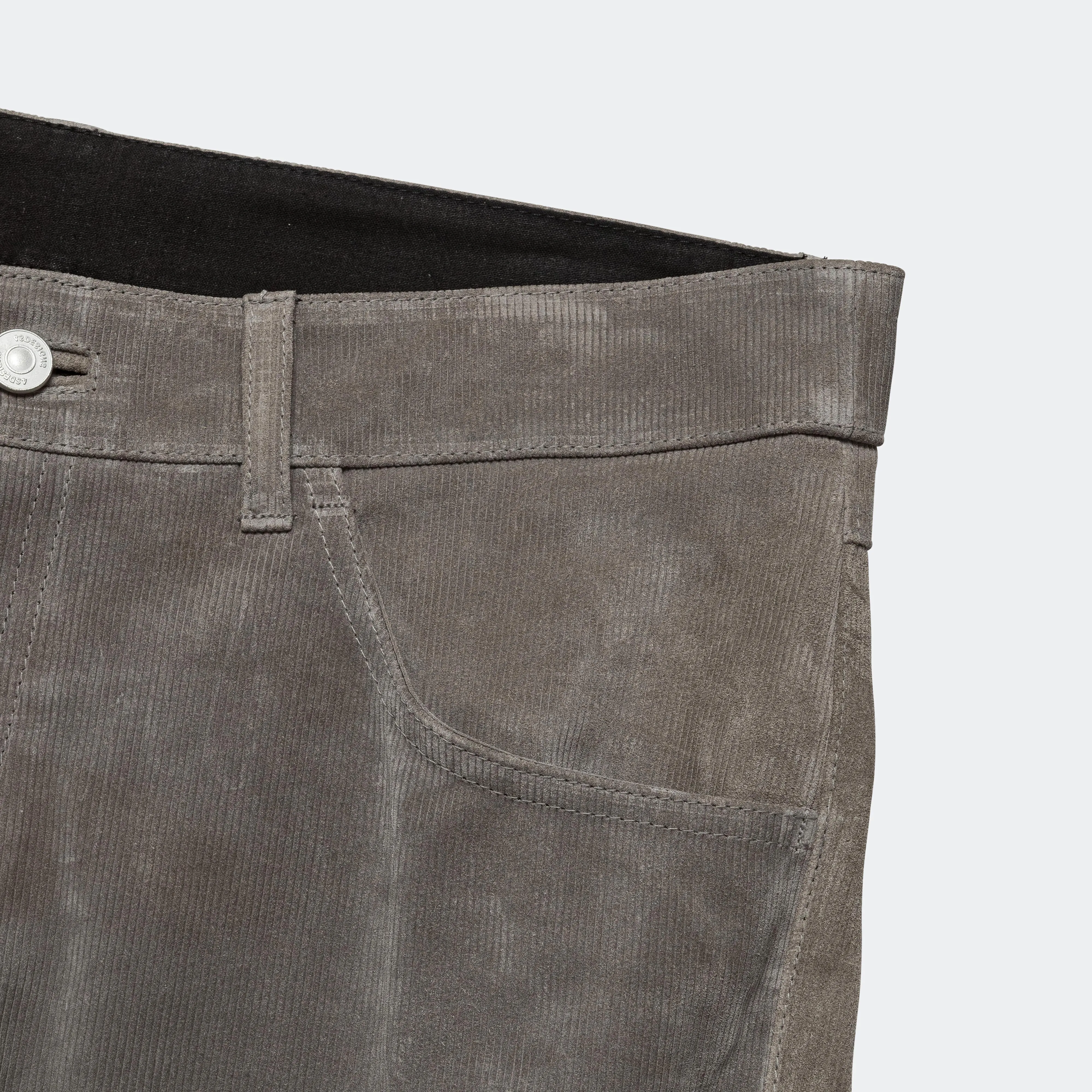 Leather Corduroy ERN Pant - Light Grey