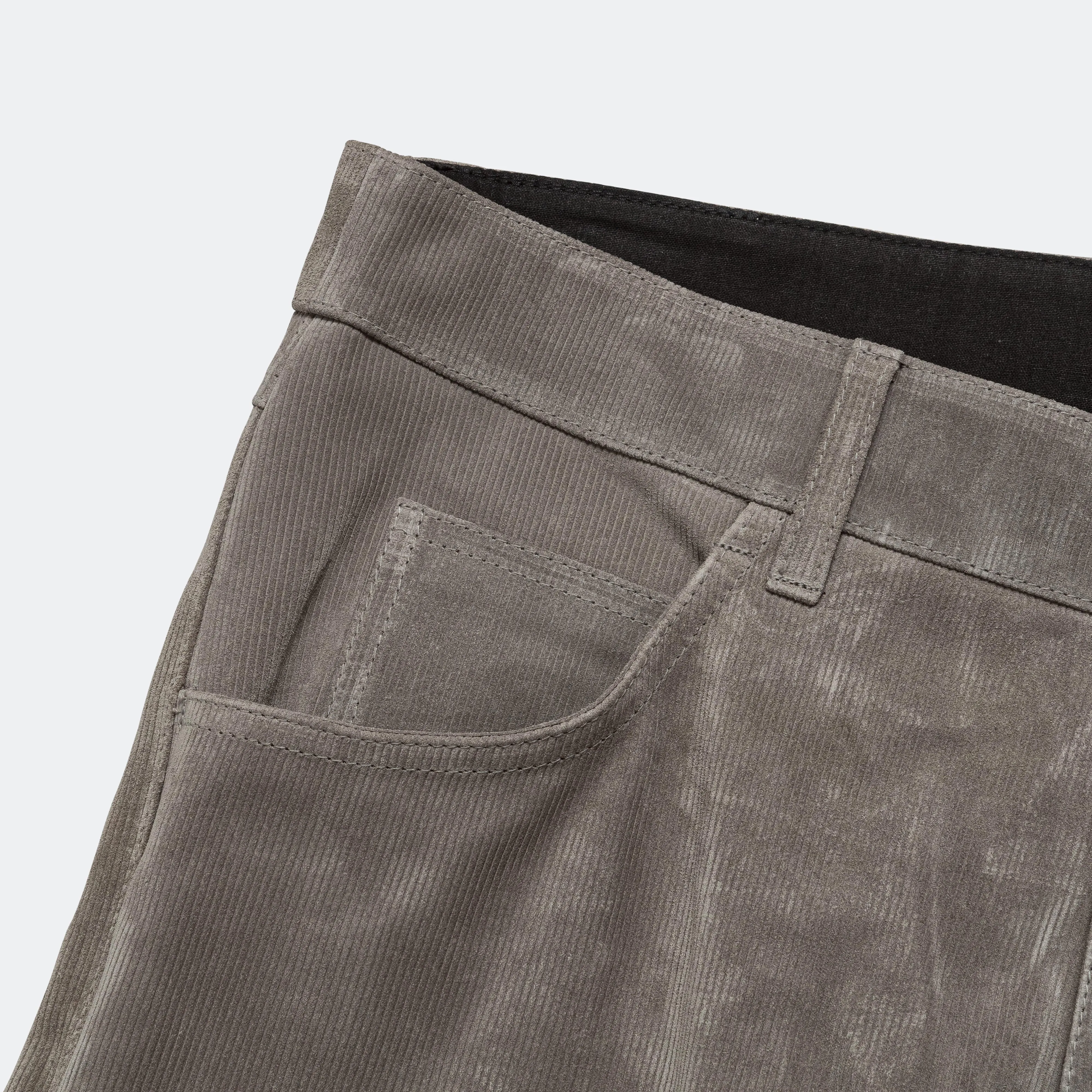 Leather Corduroy ERN Pant - Light Grey