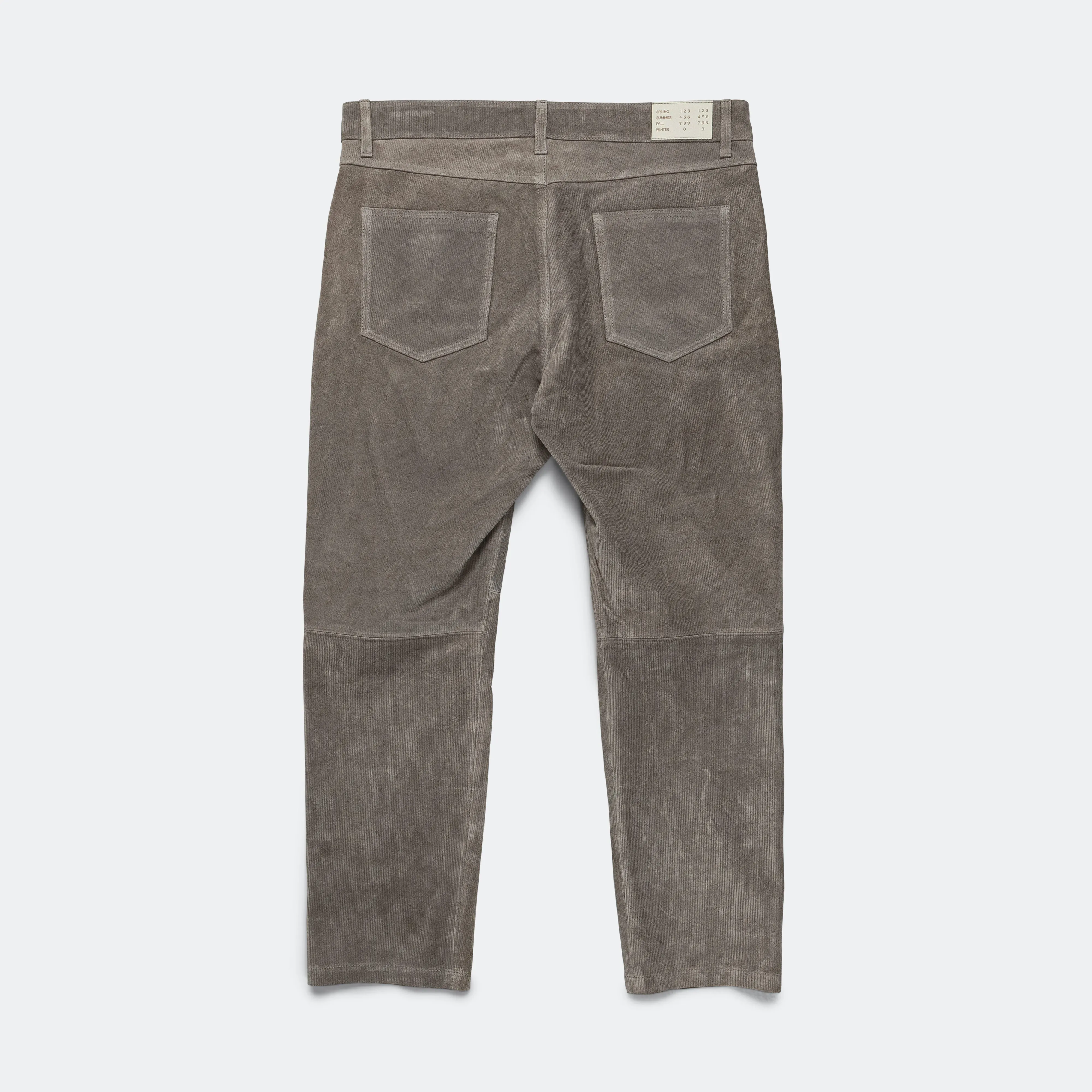 Leather Corduroy ERN Pant - Light Grey