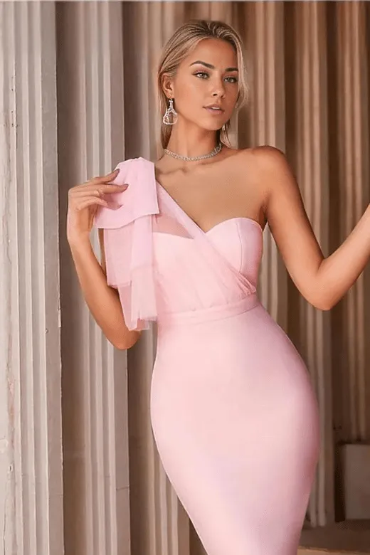 Lesley Bandage Dress - Dusty Pink