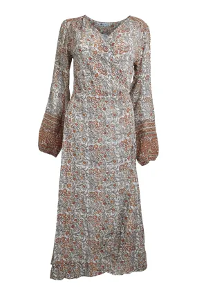 LITTLE MISS GYPSY Earthly Delights Meadow Wrap Midi Dress (S/M)