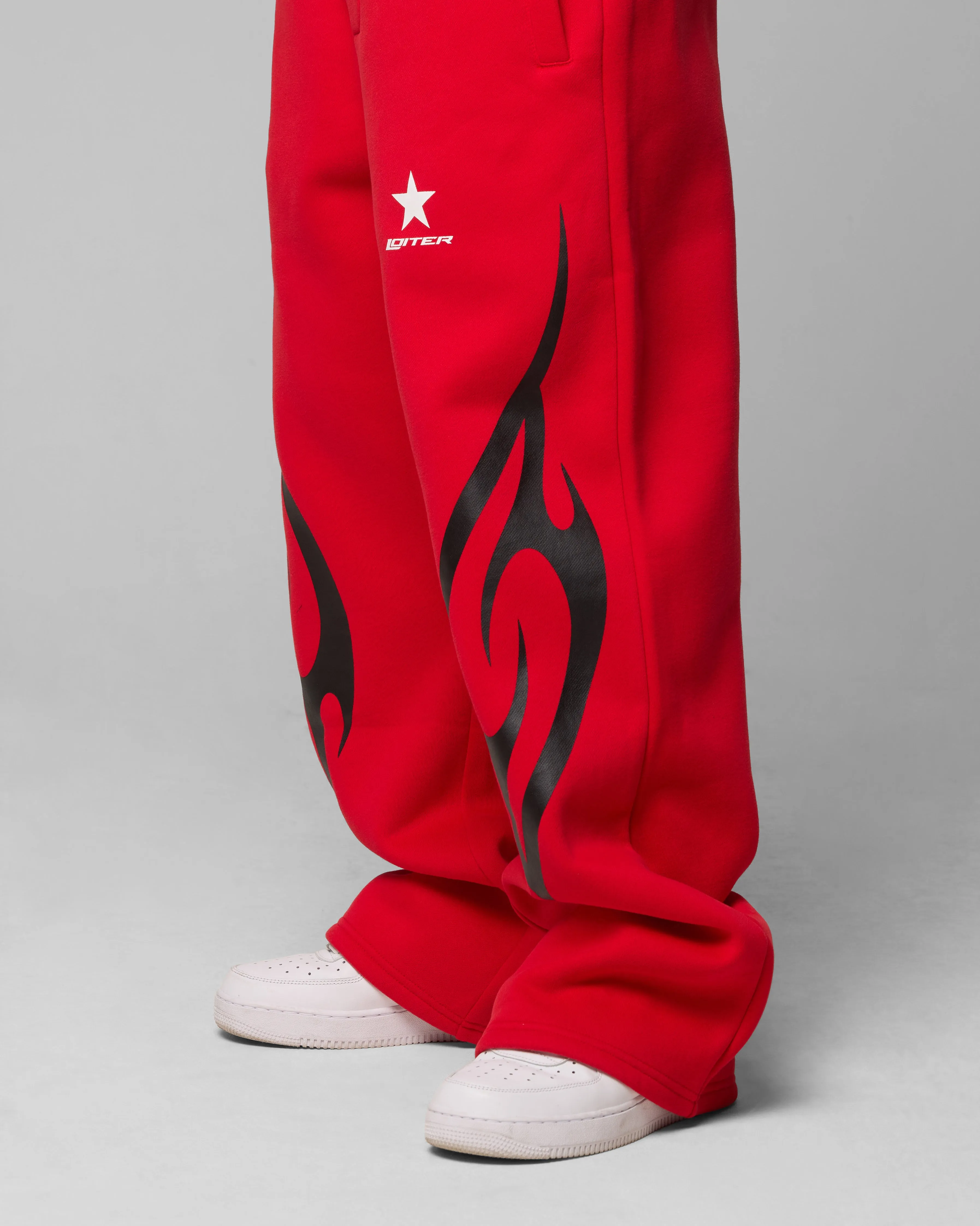 Loiter Cyber Sweat Pants Red