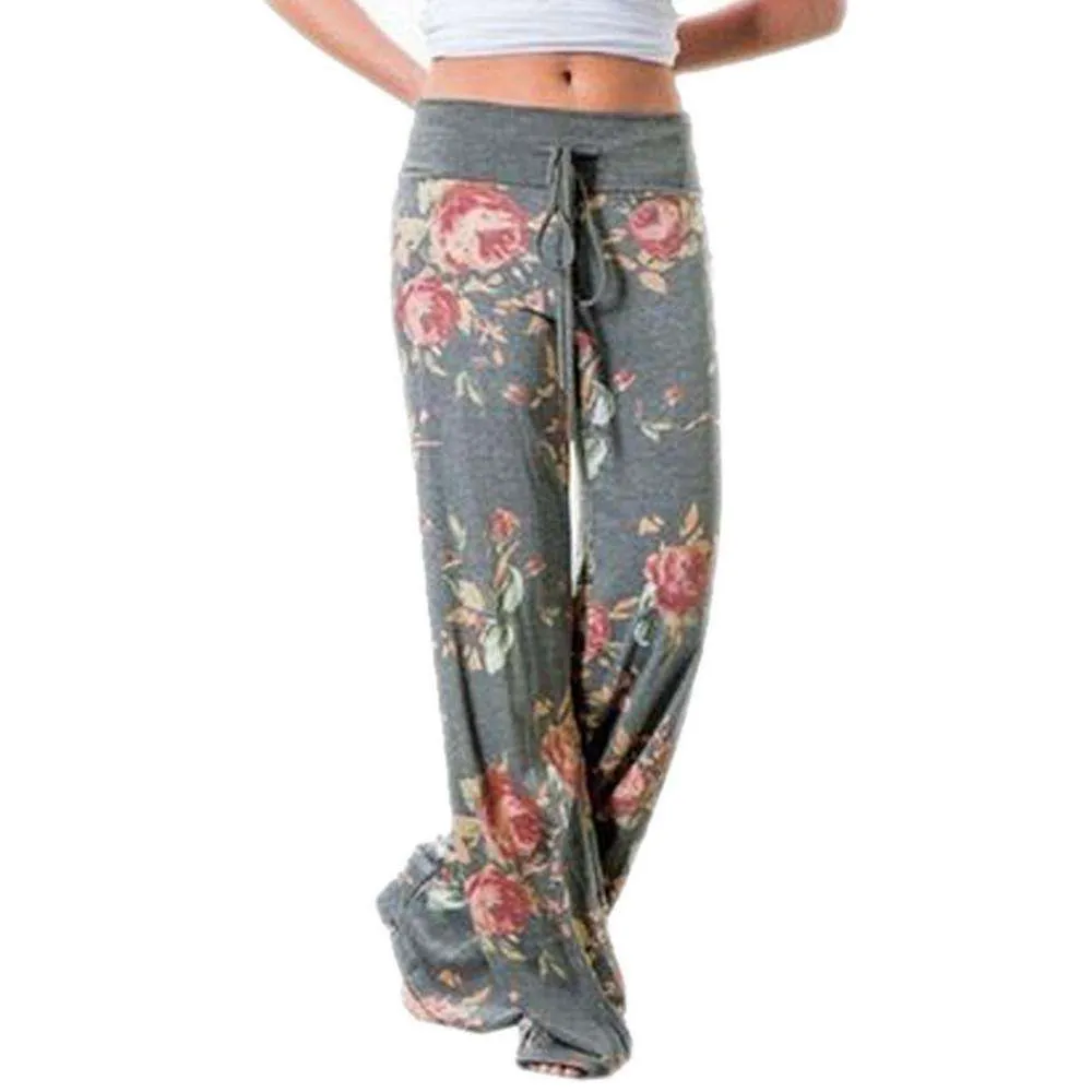 Loose-Fit Floral Pants