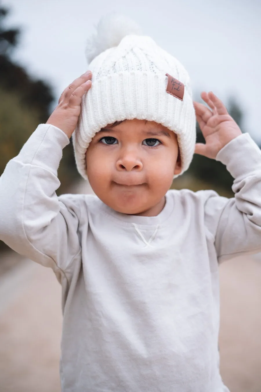 Lux White Beanie