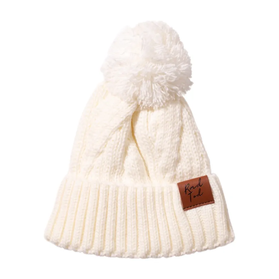 Lux White Beanie