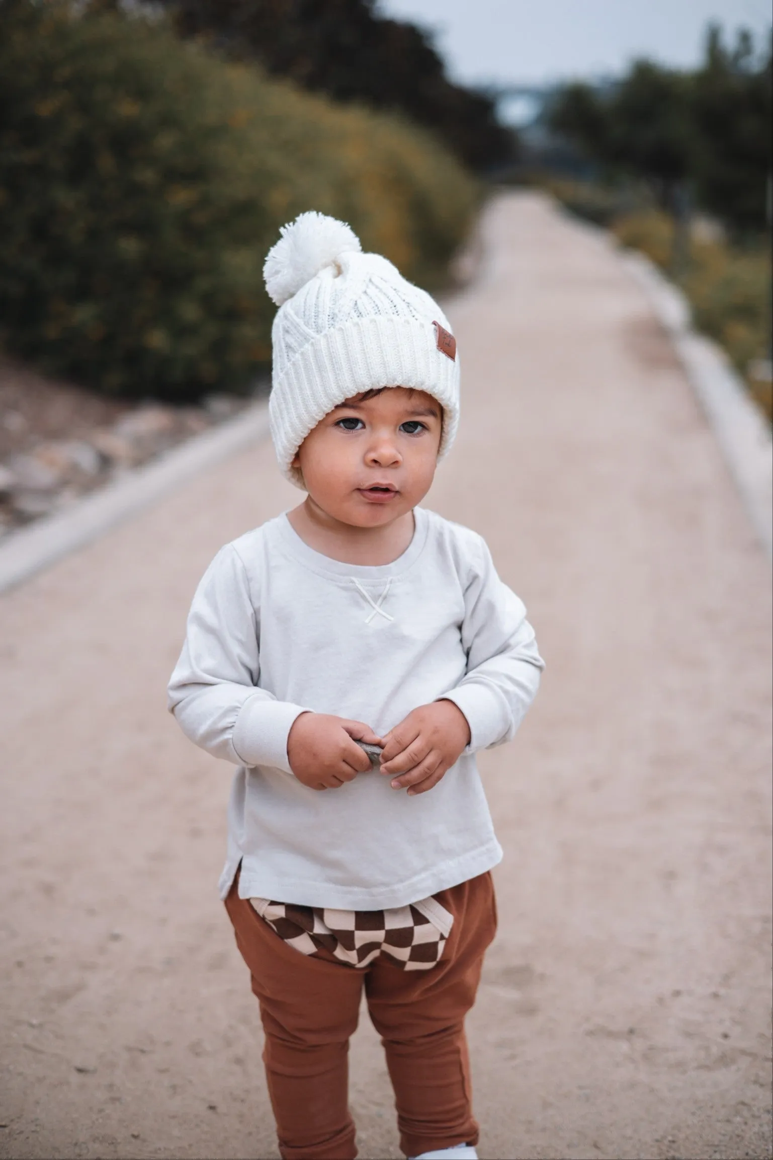 Lux - White Toddler Beanie