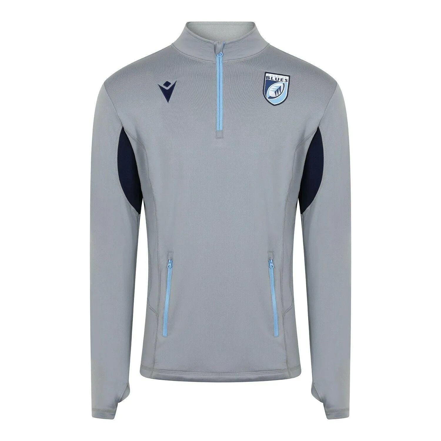 Macron Cardiff Blues 1/4 Zip Softshell Jacket