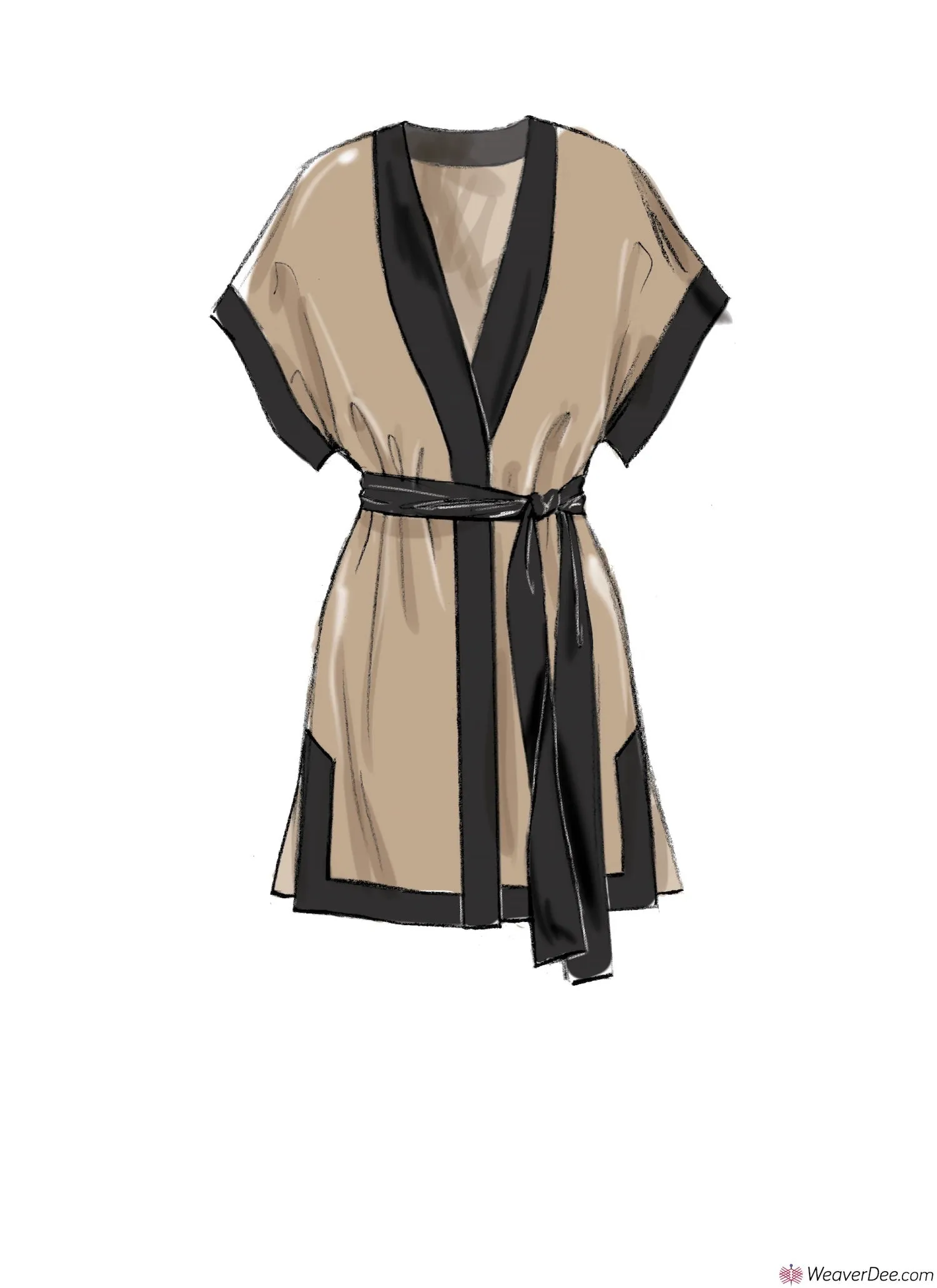 McCall's Pattern M7790 Misses' Kimono Jacket & Belt