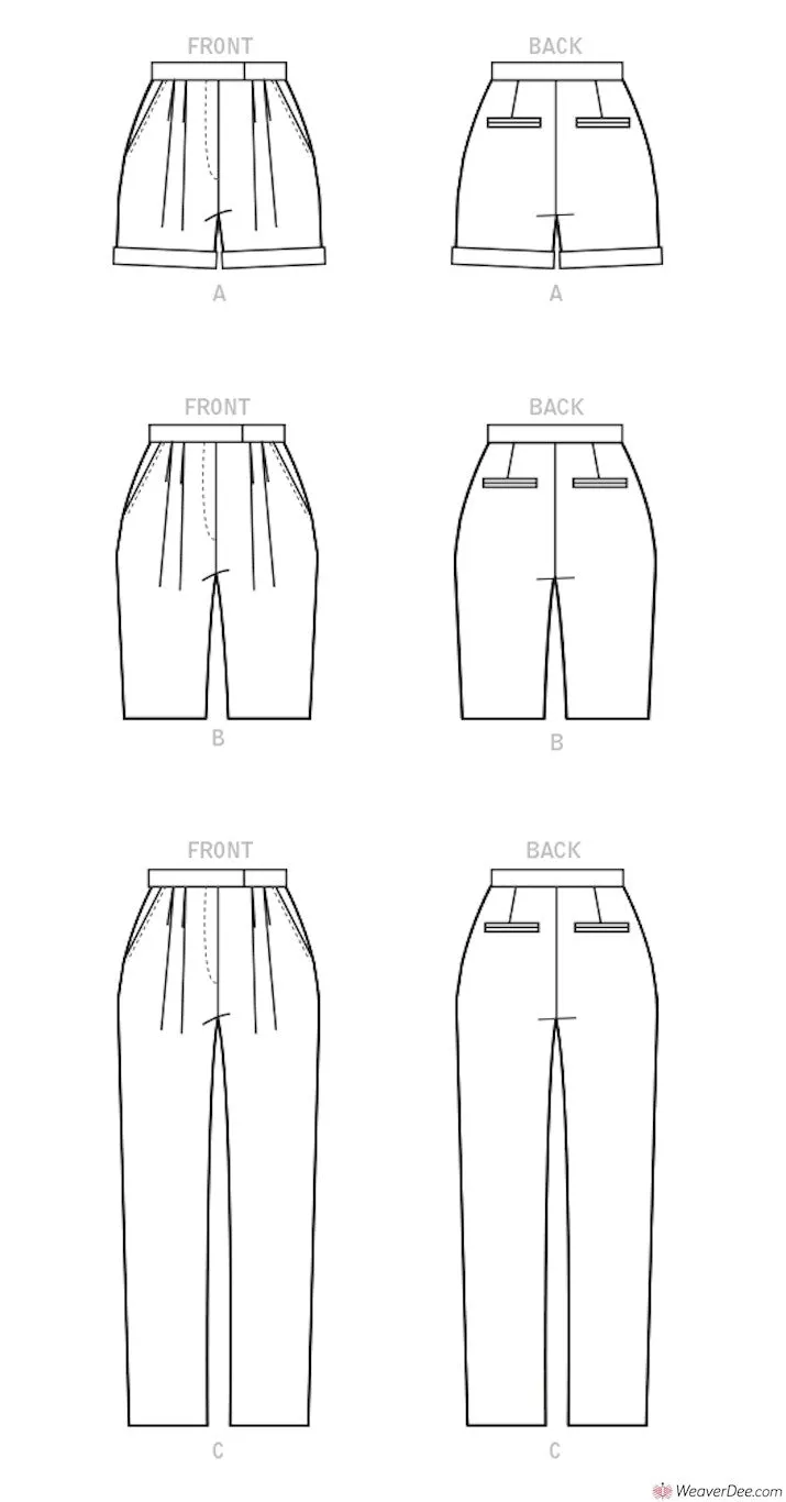 McCall's Pattern M8148 Misses' & Women's Trousers & Shorts #MercerMcCalls