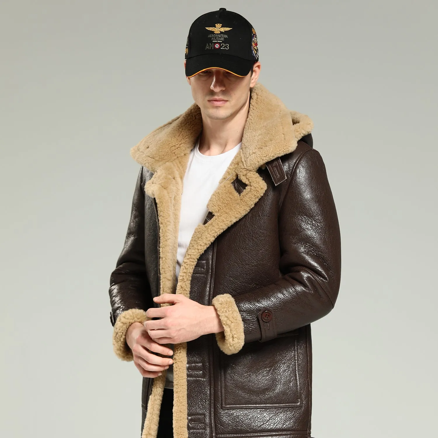 Men's B7 Flying Parka Shearling Leather Coat