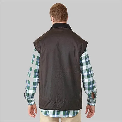 Mens Foxton Wool Lined, Oilskin Vest