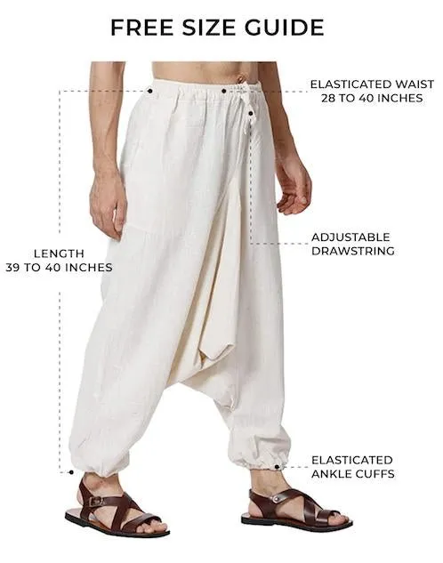 Men's Harem Pant | Grey | Fits Waist Size 26" to 38"