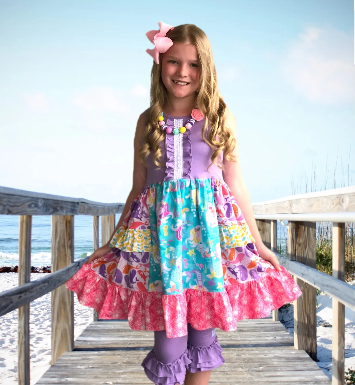 Mermaid Lagoon Platinum Party style dress