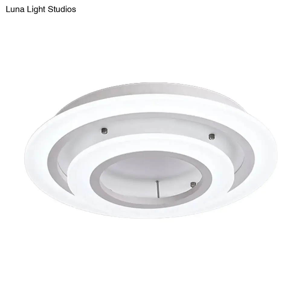 Minimalist Acrylic Flush Mount LED Ceiling Lamp - Multi-Layer, 2/3/4-Head, Warm/White Light