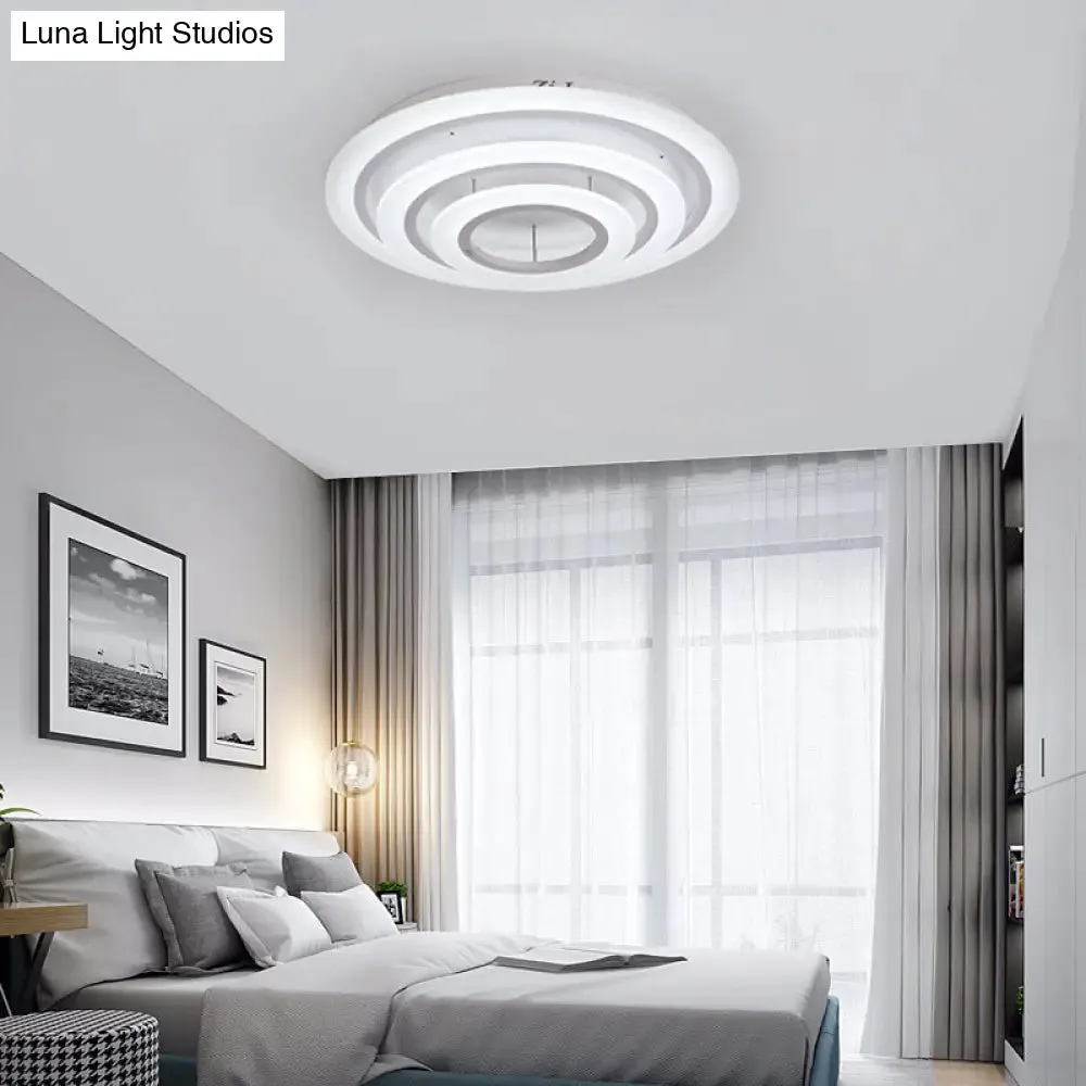 Minimalist Acrylic Flush Mount LED Ceiling Lamp - Multi-Layer, 2/3/4-Head, Warm/White Light