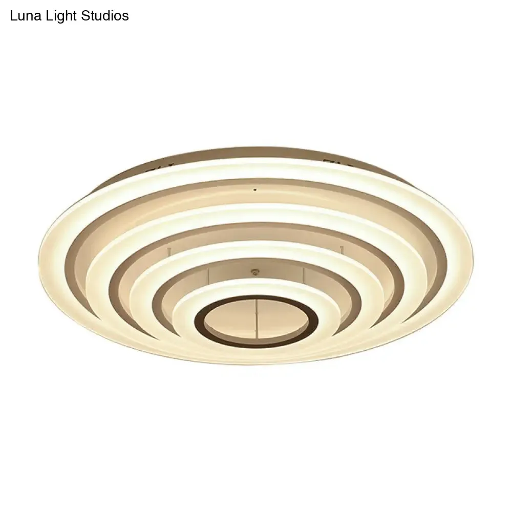 Minimalist Acrylic Flush Mount LED Ceiling Lamp - Multi-Layer, 2/3/4-Head, Warm/White Light